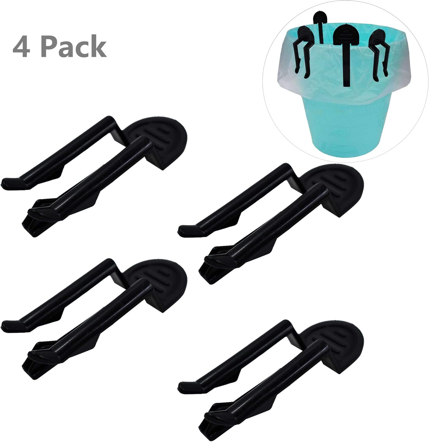 4 Pack Garbage Bin Clips,Garbage Basket Clip Fixed Waste