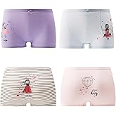 SYDMXWZ Girls Cotton Underwear Soft Boy Shorts Kids Boxer Briefs Panties(Pack of 5)