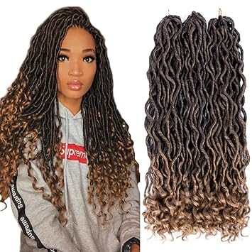 Nayoo 3 Packs Goddess Locs Crochet Braiding Hair Wavy Amazon In