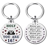 Emideary Happy 16 18 19 20 21 25 29 30 35 40 50 60 65 70 Years Old Birthday Gifts Keychain for Girls Women Men Boys
