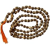 NAISHA Natural Tulsi Basil Japa Mala/Necklace Handmade Religious Japa/Meditation Mala/Seed Bead Natural Seed, Prayer Beads, Wrist Mala Wrap…