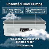 Huddle Never Deflate Luxury King Air Bed with Built-in Pump USB Nightlight view 3