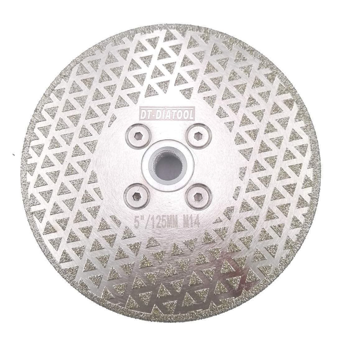DT-DIATOOL Diamond Cutting and Grinding Discs 5 Inch / 125mm x M14 Single Side Coated Electroplated for Granite Tile Marble Stone — image 1