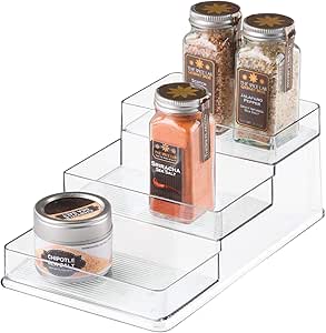 Amazon.com: iDesign Linus Plastic Stadium Spice Rack, 3-Tier Organizer ...