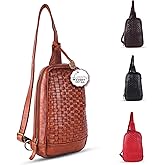 VILENCA HOLLAND Genuine Leather Crossbody Shoulder Bag – Premium Unisex Everyday Bag with Adjustable Strap, Compact Yet Spacious for Travel, Work & Daily Use – Cognac