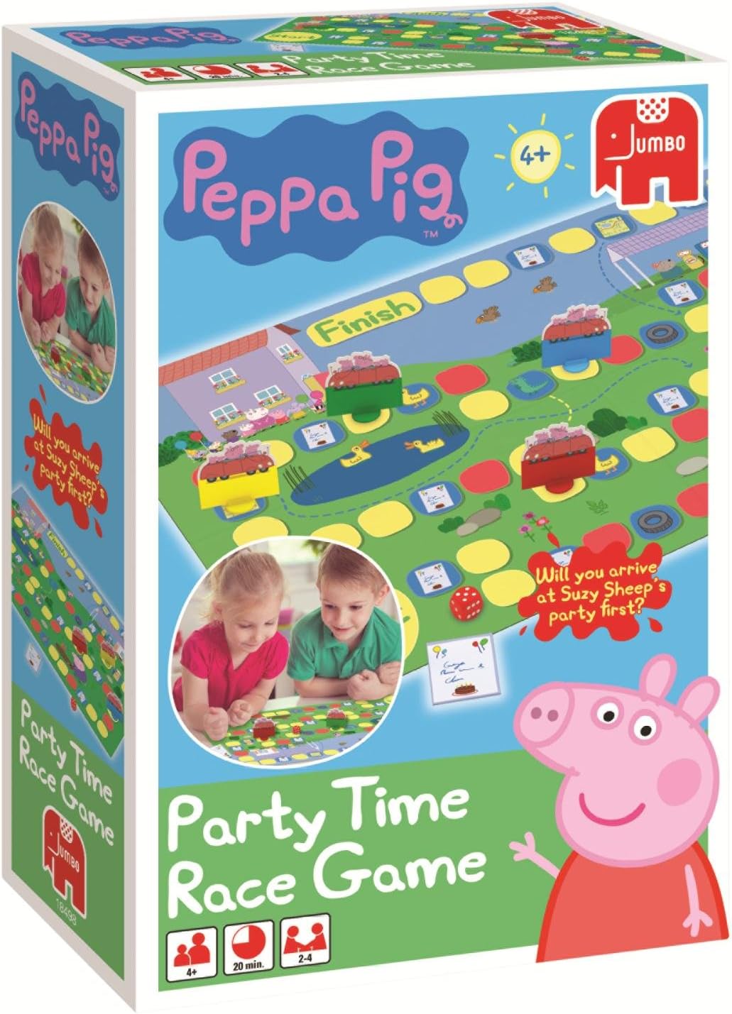 Peppa Pig Party Time Race Game Preschool Race Board Game Juego de Tablero (Juego de Mesa de