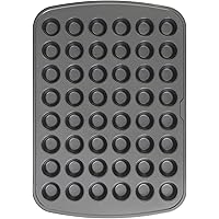 GoodCook 48-Cup Nonstick Steel Mini Cupcake and Muffin Pan, Gray