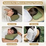 HIKEMAN Camping Memory Foam Pillow Ultralight Neck Support Army Green view 5