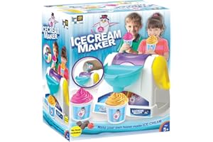 AMAV Toys Ice Cream Maker Machine Toy - Make Your Own Home Made Ice - Cream Multi Color,Blue,white,8.9 x 5.3 x 11 inches