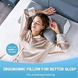 Elviros 2 Pack Cervical Memory Foam Pillow for Neck Pain Blue 2 Heights view 7