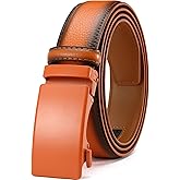 DOOPAI Men's Adjustable Ratchet Belt -White Leather Dress Belt for Men, Customizable Fit, Easy to Use, Maximum Durability