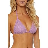 BECCA Women's Network Triangle Bikini Top, Adjustable, Tie Back, Swimwear Separates