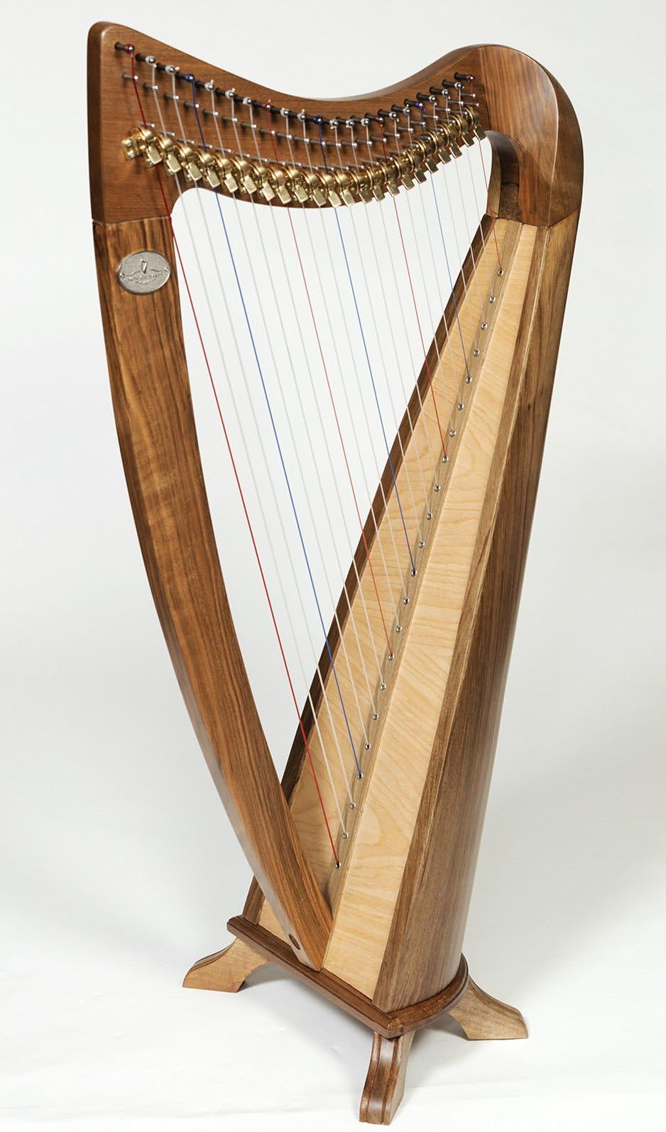 Muzikkon 22 String Claddagh Harp, Irish Celtic Harp with Levers