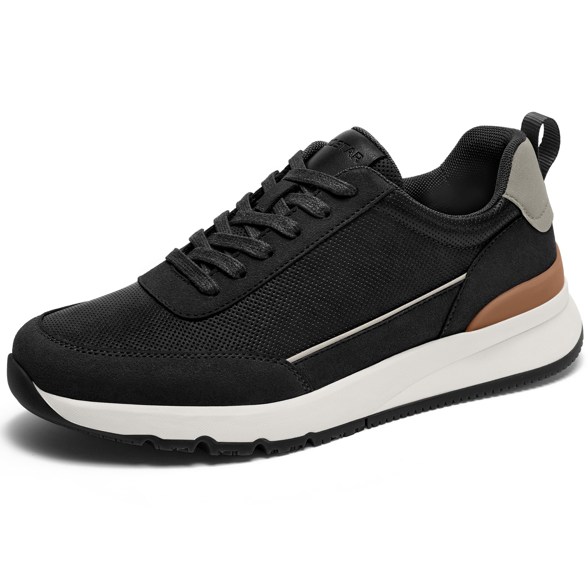 Photo 1 of Coostar Mens Casual Shoes Comfortable Dress Sneakers Lightweight Lace-up Non Slip Walking Shoes Black Size 11