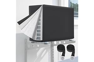 Hesygo Housse de climatiseur de fenêtre pour unités extérieures, housses d'hiver robustes avec isolation à 3 couches, protect