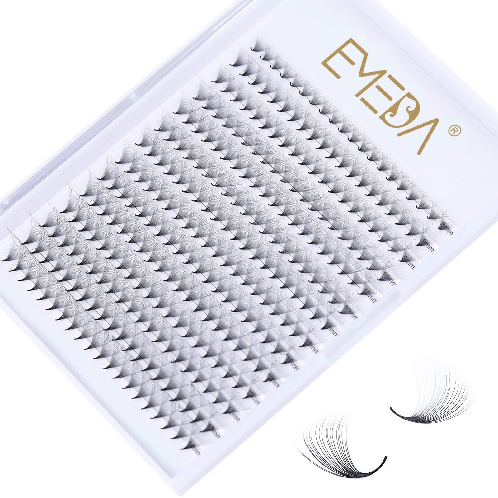 280Pcs 20D Pre made Fan Eyelash Extensions D curl 0.05mm Mixed 8-14mm 20D Russian Volume Lash Extensions Premade Lash Fans 20D Cluster Lashes 0.05 D curl(20D 0.05-D-mix)