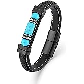 Starnny Turquoise Bracelet for Men Leather Men Bracelet