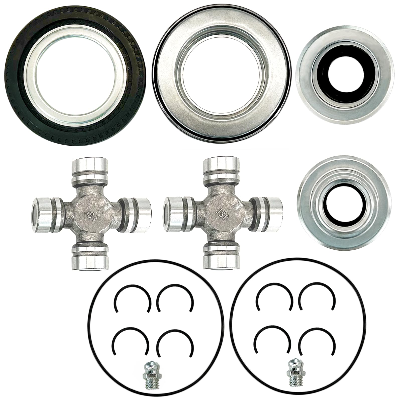 Photo 1 of Phoddar 2014835 Front Axle Seal And Greaseable U Joint Kit for Ford F250 F350 Superduty 2005-2015 Single And Dual Rear Wheel 4x4 Trucks Dana Super 60 Includes Outer Tube & Dust Seals, SPL55-3X