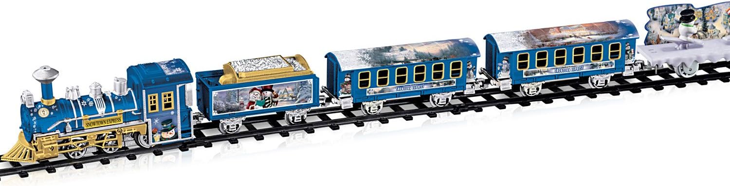 hawthorne village thomas kinkade christmas train set