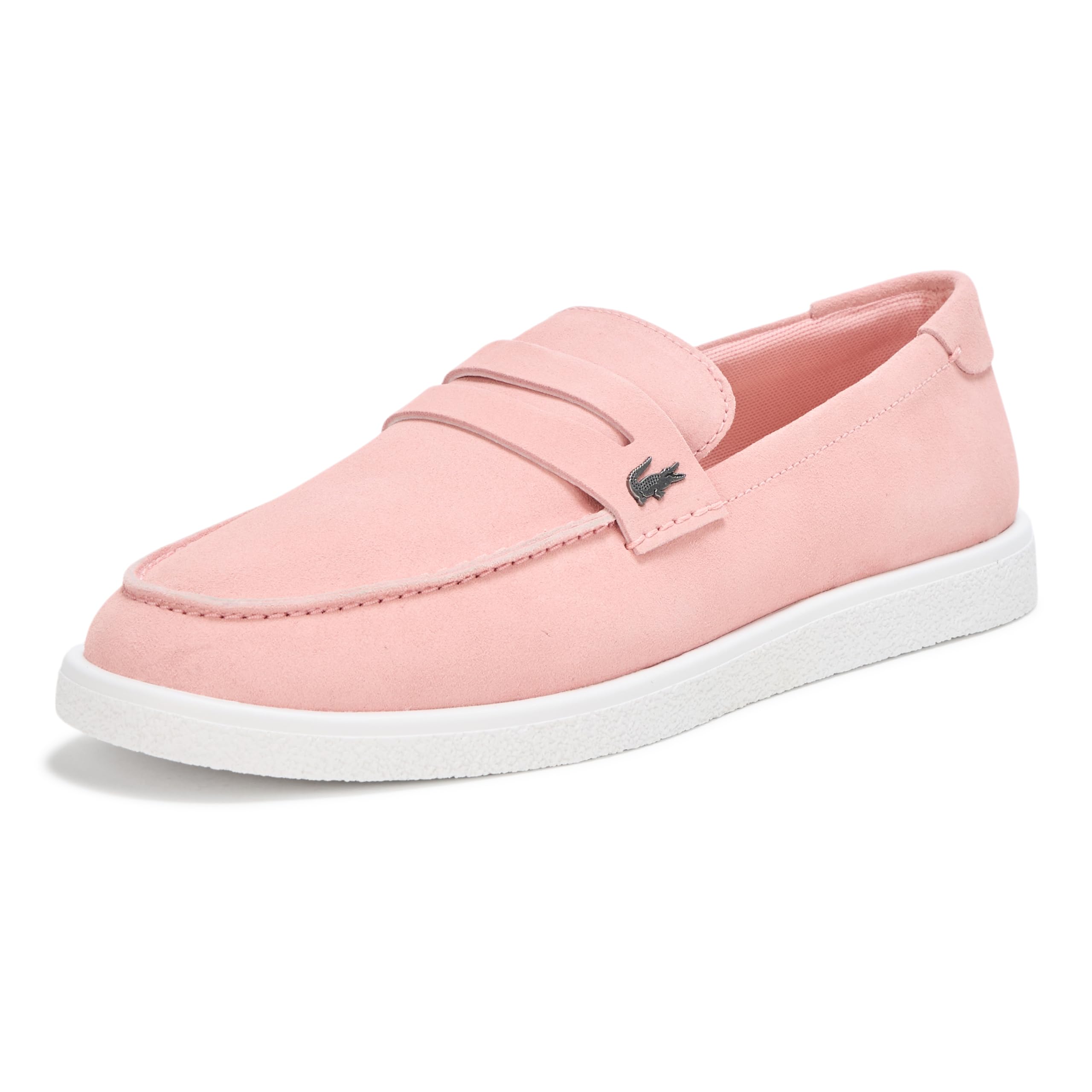 Lacoste Men’s Cochet Loafer, Pink/White, 10.5