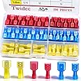 Twidec/100PCS Nylon Spade Connectors Kit 22-10 Gauge Male and Female Wire Spade Terminal Quick Disconnect Fully Insulated Wir
