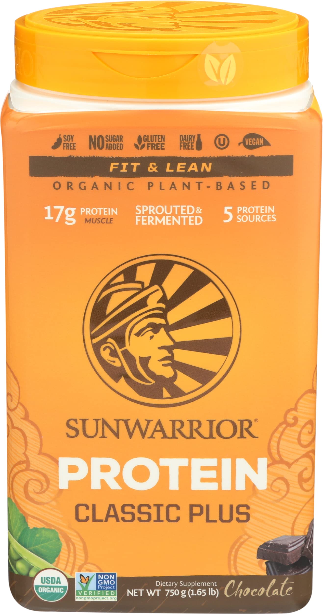 Sunwarrior Classic Plus (750g) Chocolate, 1 Units