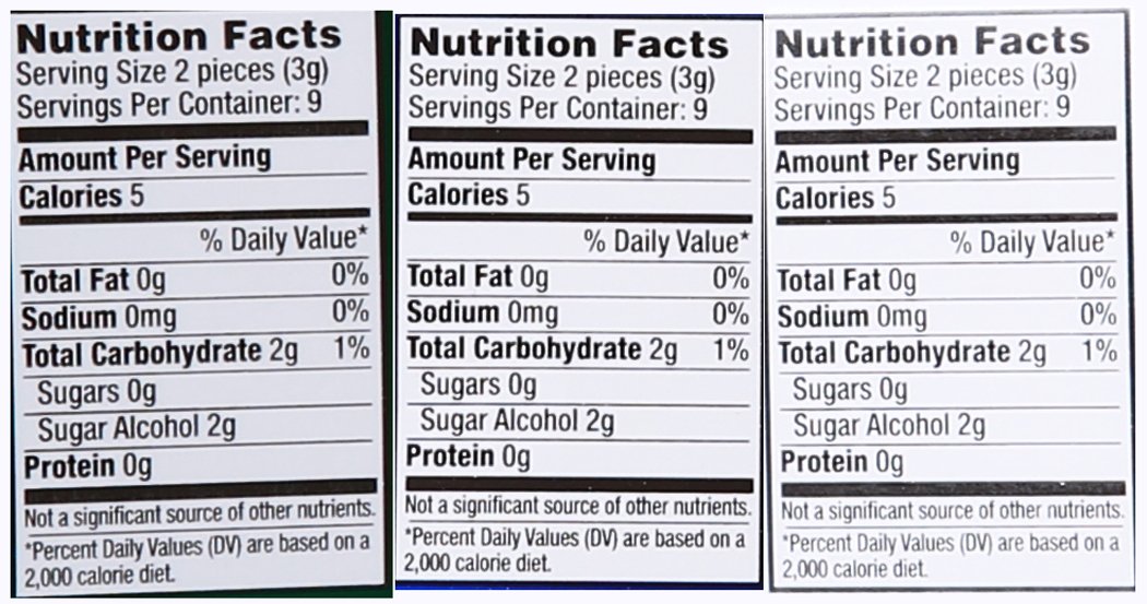 ECLIPSE Gum Sugarfree Chewing Gum Three Flavor Variety Pack, 18Count