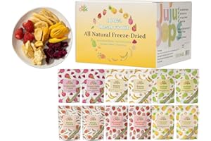 JUJU OOPS Juju-Oops Freeze-Dried Mixed Fruit 12 Bulk Packs | 1 Oz, Crunchy Healthy Snacks for Family, Holiday Gifts Box, Camping, Picnic, Party, Snacking with Low Calories| 100% All Natural Emergency Food, Non-GMO, No Sugar & Additives Added, Vegan, Gluten free