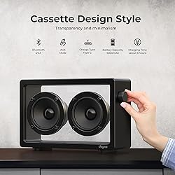 JAYINE Cassette Portable Bluetooth Speaker, 16W