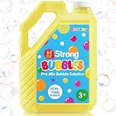 Yunaking 64 OZ Bubble Solution Refill Pre-Mix: Non-Toxic Bubbles for Kids | Direct Use Bubble Liquid for Bubble Machine, Guns, Wands, Leak-Proof Bottle Bubbles for Parties Outdoor Event Easter Birthday