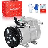 PHOBOOS A/C compressor with Clutch Compatible with Hyundai &amp; Dodge | for Hyundai Accent 2006-2009, Dodge Attitude 2006-2010/2012, 1.6L, Fast Cooling, Low Noise, Easy Installation, Ref. CO-10925C