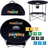 Fishbowl USA: The Ultimate Bag Toss Yard Game - Portable Game Set Lawn &amp; Beach for Family, College and Adults - Includes 12 Bags, Collapsible Base, Game Board &amp; Case - Outdoor Games - Cornhole Set