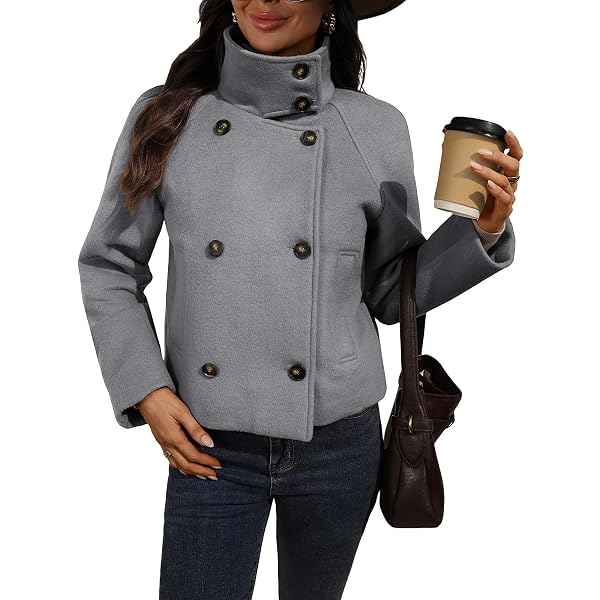Amazon.com: ZouoYYii Women's Short Wool Jacket Coat - Winter