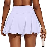 PINSPARK Womens Tennis Skirt Pleated Athletic Skirts with Pockets Shorts High Waisted Golf Skort for Workout Pickleball