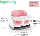 Ingenuity Baby Base 2-in-1 Seat Peony Booster Chair for Dining & Floor Use view 6