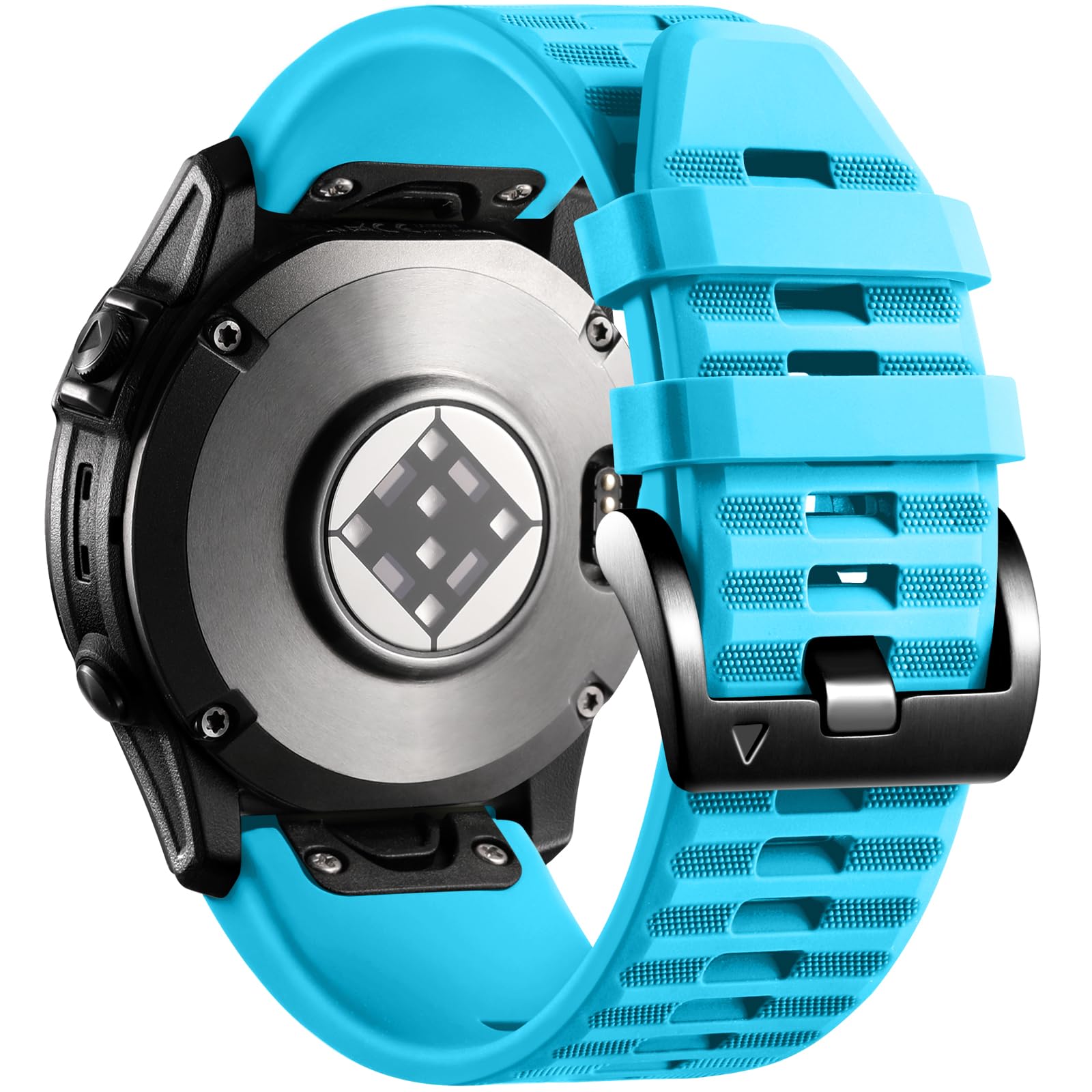 Laffav Compatible with Garmin Fenix 6/Fenix 7 Strap, Silicone QuickFit 22mm Replacement for Garmin Instinct/Approach S60/S62/Garmin Forerunner 945/935, Blue