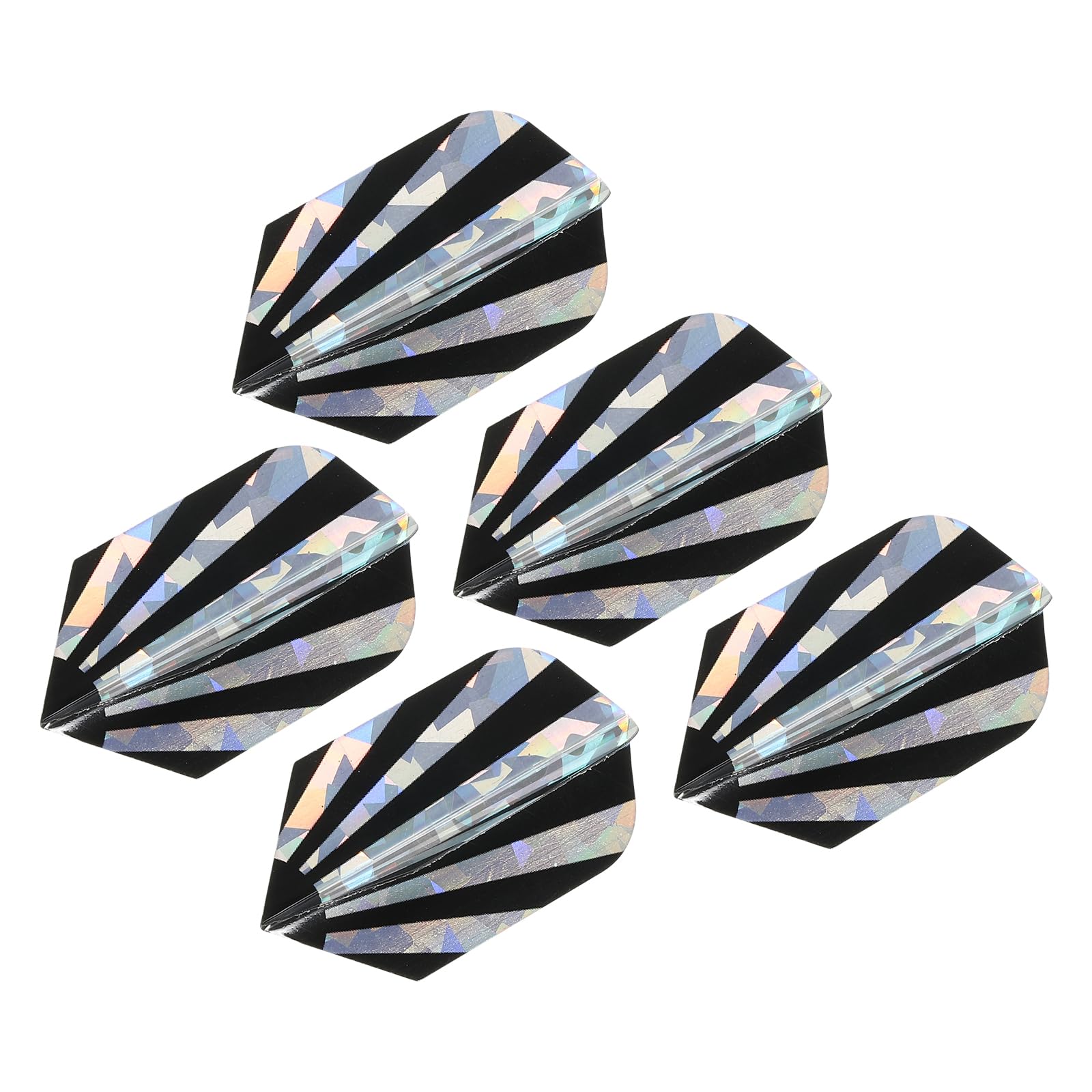 PATIKIL Slim Dart Flights, 5 Pack PET Unique Design Dart Accessories for Steel Tip Dart and Soft Tip Darts, Black