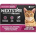 NEXTSTAR Flea and Tick Prevention for Cats, Repellent, and Control, Fast Acting Waterproof Topical Drops for Cats Over 3.5 lbs, 3 Month Dose