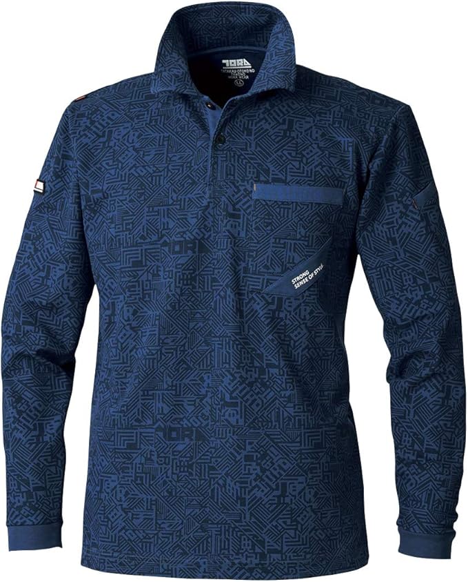 Amazon 寅壱 春夏用 吸汗速乾 迷彩柄長袖ポロシャツ 127 5973 614 フィットネス トレーニング シャツ 通販