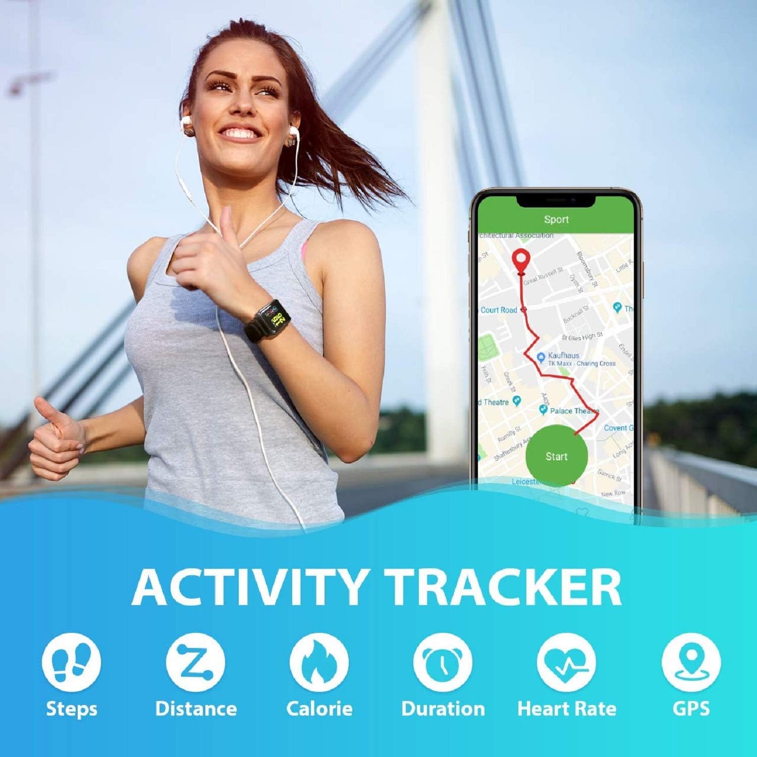 N3 ZELEK Pulse Oximeter Smart Watch Blood Pressure Monitor Fitness Tracker Smart Band LARGE BATTERY Waterproof 50m Full Touch Screen Heart Rate Monitor Activity Tracker Sleep Monitor Women Smartwatch - Image 3