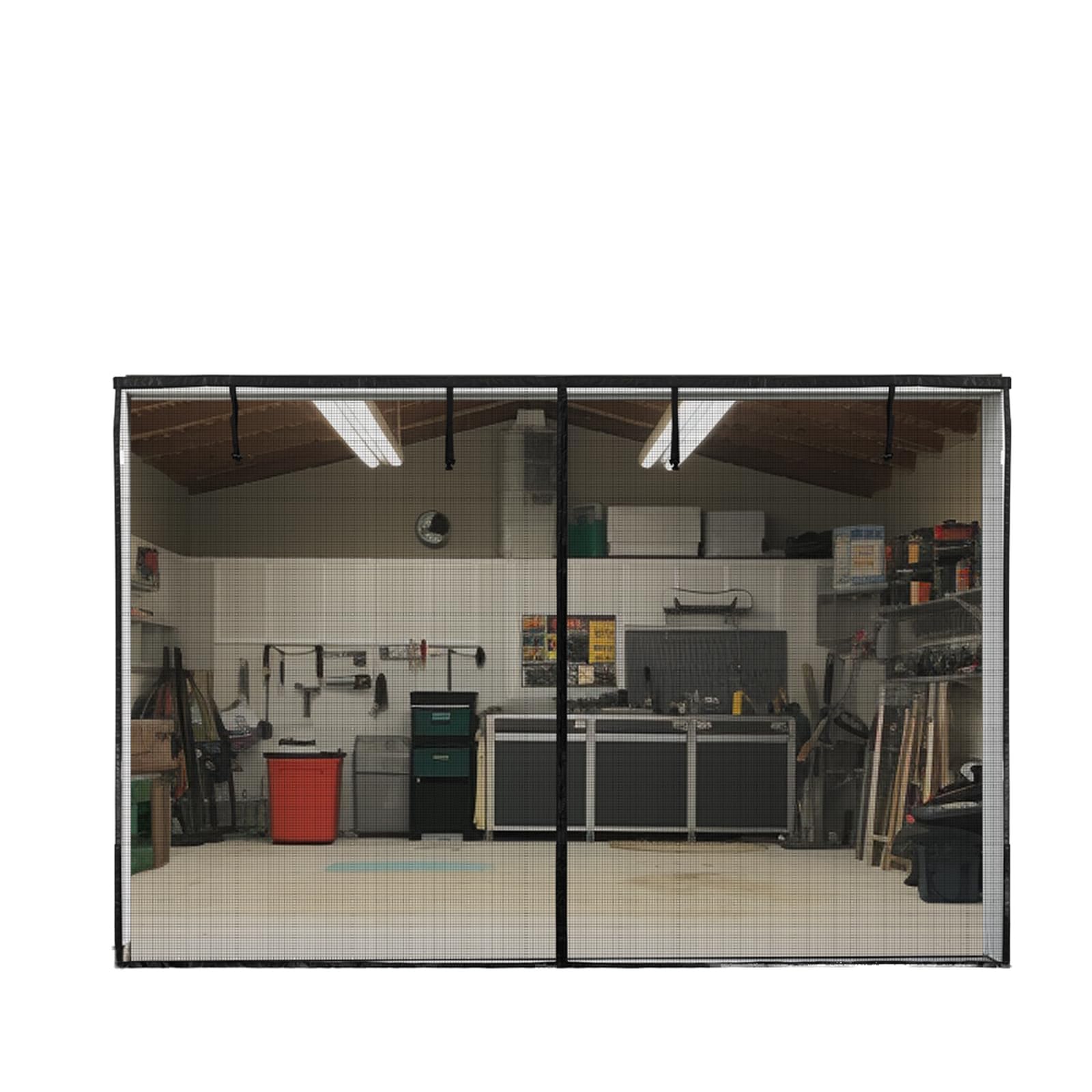 Photo 1 of LOOBANI Garage Screen Door 8x7 Ft: Heavy Duty Magnetic Closure Garage Door Screen 1 car, Retractable Roll Up Garage Net Screen for Patio, Hand-Free, Easy Install, Keep Bugs Out & Air in