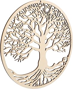 YARNOW Tree of Life Wall Decor Spiritual Wall Wooden Symbol Meditation Tree Wood Plaque Wall Hanging Sculpture for Home Office Decor