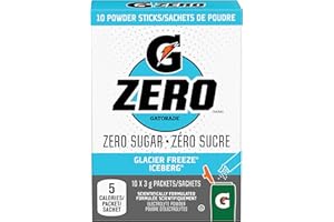 Gatorade Zero Electrolyte Powder Sticks – Glacier Freeze, Zero Sugar Hydration Drink Mix, 10 Packets – On-the-Go Electrolytes