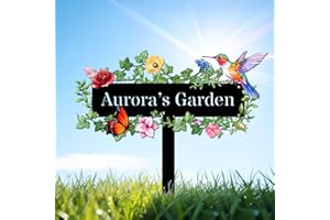 Personalized Garden Sign, Customizable Yard Stake Metal Art, Custom Garden Decor, Personalized Outdoor Name Sign, Custom Humm