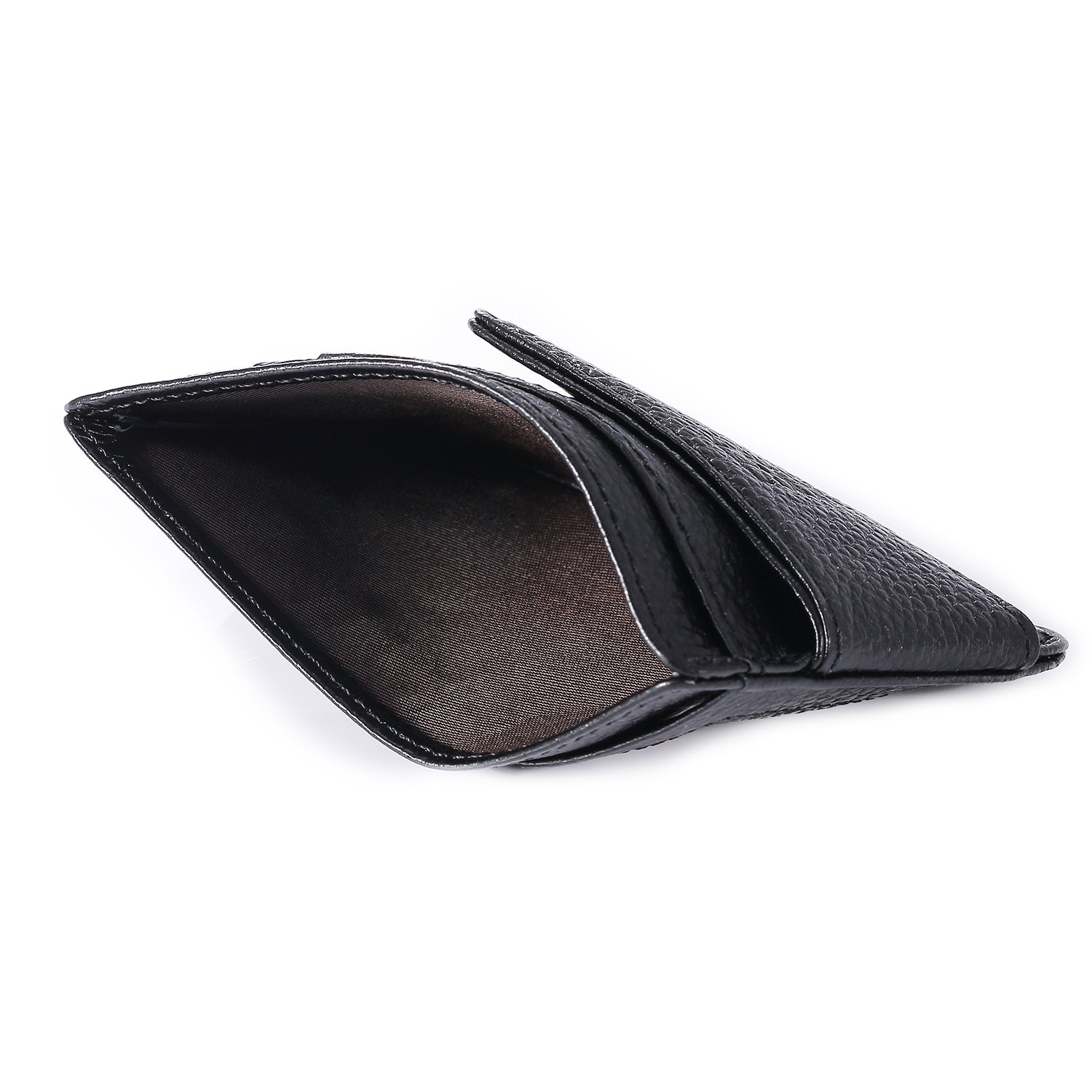 IVESIGN Slim Front Pocket Wallet RFID Blocking Money Clip Magnet Thin Credit Card Holder (Black)