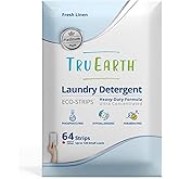 Tru Earth Platinum - Heavy Duty Laundry Detergent Sheets - Up to 128 Loads (64 Count), Fresh Linen Scent - Ultra-Concentrated Formula - Eco-Friendly Laundry Sheets