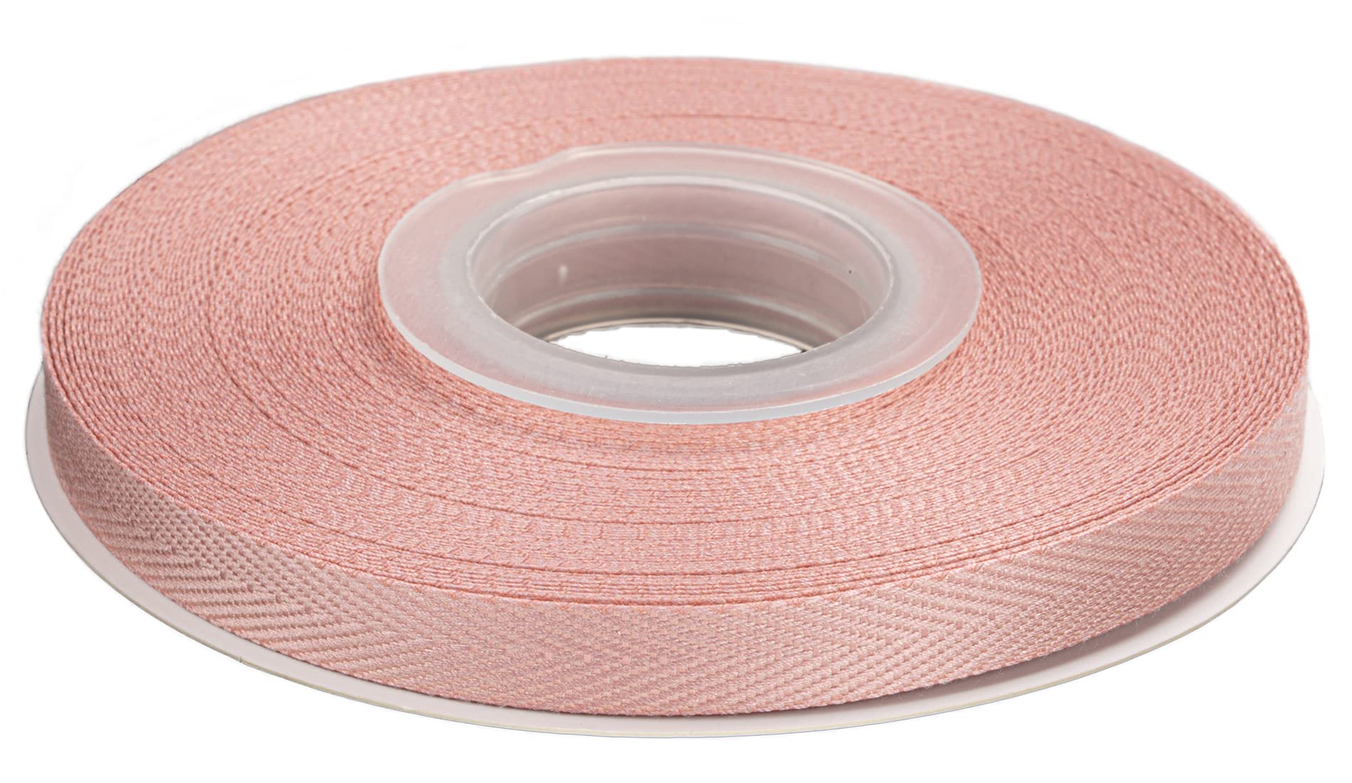 Joycrosso Herringbone Tape Twill Ribbon Soft Handle, Great for Gift Wrapping Craft Sewing, 9mm x 22 Meters - Antique Mauve