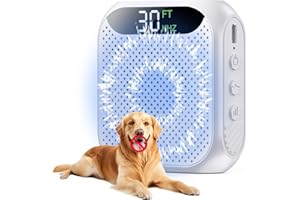 MALOK Dog Bark Deterrent Devices, 30ft Ultrasonic Anti Barking Device for Dogs, Rechargeable Bark Control Device with Adjustable Frequency & Range for All Large & Small Dogs, Indoor Outdoor Use