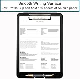 Pechor A4 Clipboard with Storage Plastic Clip Board Waterproof Black view 5