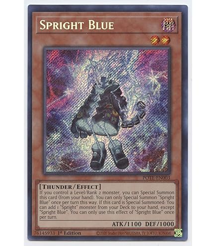 激レアVudu (AUS) DARCYシェープ 7’6ピンテール Amazon.com: Yu-Gi-Oh! Spright Blue - POTE-EN003 - Secret Rare